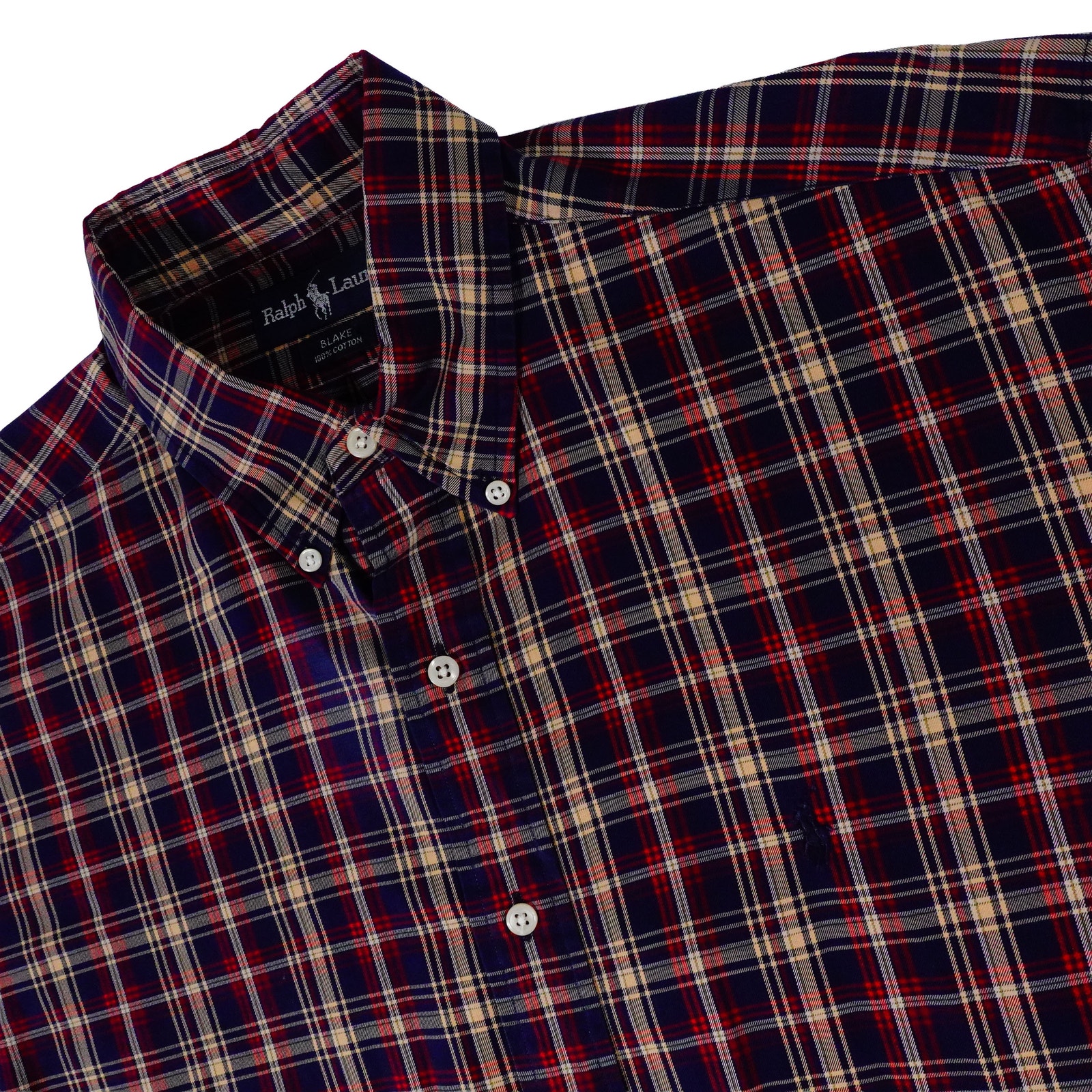 Ralph Lauren Blake Vintage Outdoor Cowboy Button Up Plaid Shirt Men's Medium